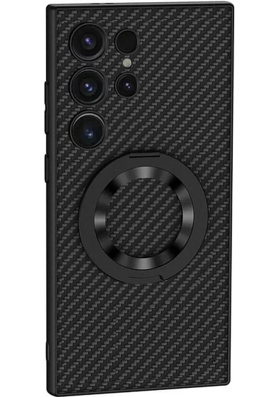 Galaxy Uyumlu S24 Ultra Wireless Şarj Özellikli Zore Kıpta Standlı M-safe Silikon Kapak 1