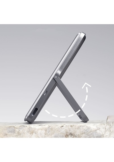 Lenyes PW038D 20W 5000 mAh 15 W Ultra İnce Standlı Wireless Powerbank Gümüş