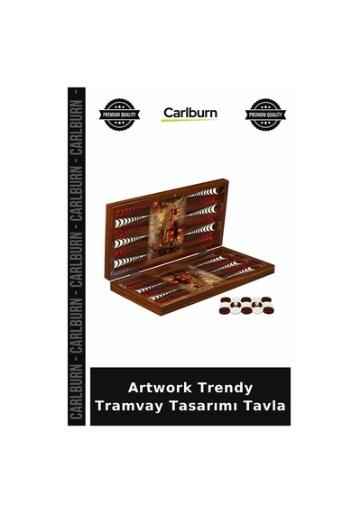Özel Üretim Hediyelik Masa Oyunları Dekoratif Artwork Trendy Tramvay Tasarımı Tavla