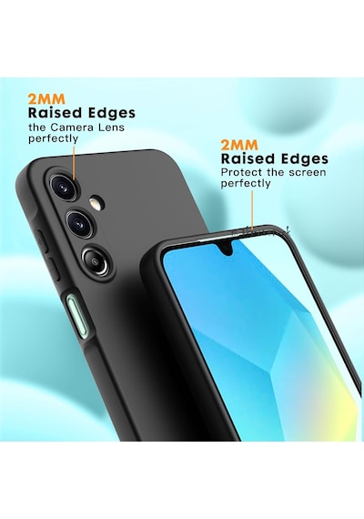 Samsung Galaxy Uyumlu A16 Kılıf Renkli Silikon + 9h Ekran Koruyucu Cam