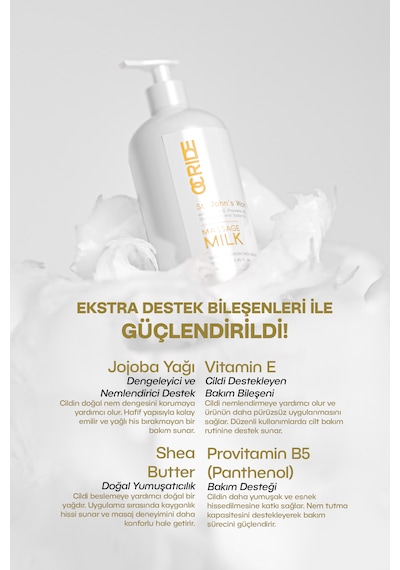 Sarı Kantaron Yağı Masaj Sütü 250 Ml Yoğun Nemlendirici Ve Yatıştırıcı Bakım Masaj Yağı