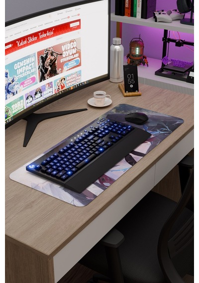 Rosaria Genshin Impact Anime Oyuncu V2 - 70x30 Xl Gaming Mouse Pad Fare Altlığı