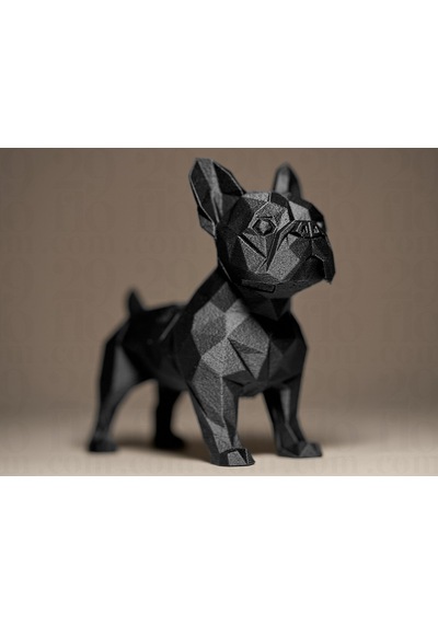 Modern Geometrik French Bulldog Biblo - Dekoratif Köpek Figürü Heykelcik