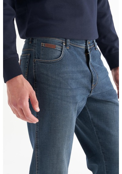Wrangler Texas Slim Denim Pantolon Koyu İndigo