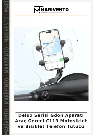 Delux Serisi Gdon Aparatı Araç Gereci C119 Motosiklet Ve Bisiklet Telefon Tutucu