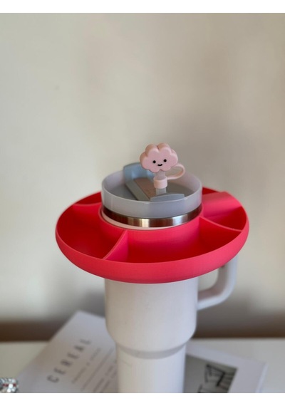 Atıştırmalık Kasesi Tekrar Kullanılabilir Atıştırmalık Kasesi Plastik Termos İle Uyumlu Pembe