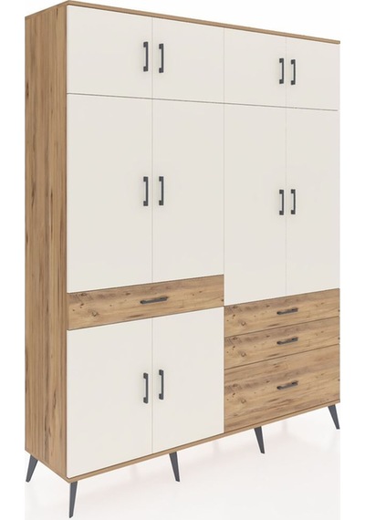Hyperion Gardrop 5 Raflı 4 Çekmeceli 2 Askılı 176x44x221 Çam-aytaşı/çam Aytaşı/çam Hyperion Gardrop 5 Raflı 4 Çekmeceli 2 Askılı 176x44x221 Çam-aytaşı/çam Aytaşı/çam