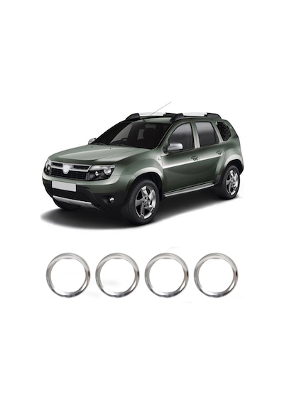 Dacia Duster Uyumlu 2010-2017 Krom İç Havalandırma Çerçevesi 4 Parça Paslanmaz Çelik