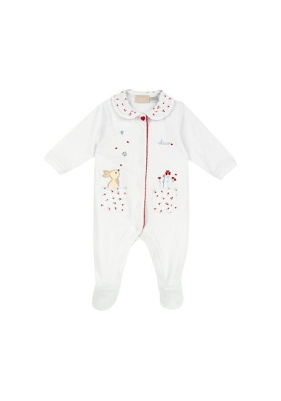 Chicco Kız Bebek Önden Açılan Tulum 09101141000000 000033 Beyaz