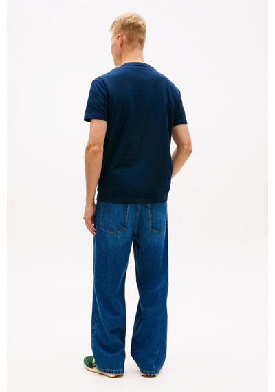 Tommy Hilfiger Tjm Erkek Regular İmza Şeridi T Ext Lacivert T-shirt-13660 Lacivert