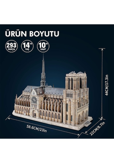 Cubic Fun  Notre Dame De Paris 3d Puzzle