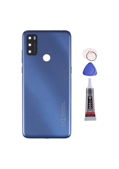 Tcl 20e Mavi Arka Kapak Batarya Kapağı Pil Kapağı Yapışkan Ve Sökme Aparatıyla Beraber Full Set Mavi