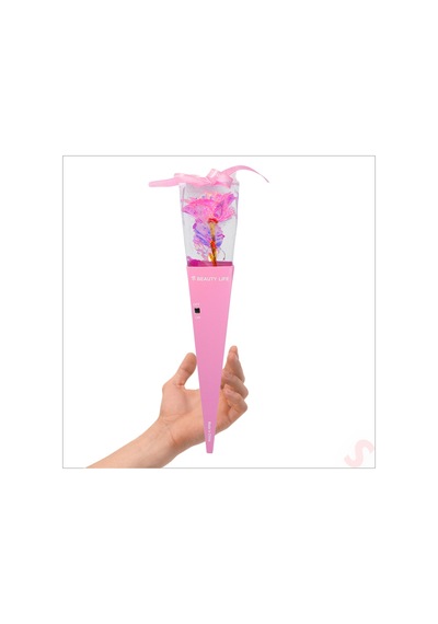 Kutulu Ve Led Işıklı Sonsuzluk Gülü, 35cm - Pembe