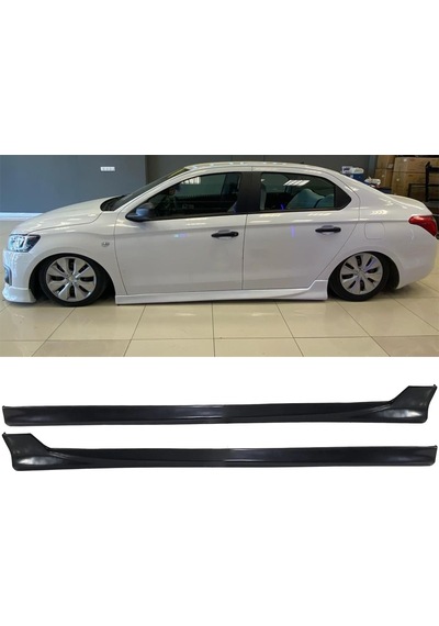 Citroen C Elysee Yan Marşpiyel Seti Plastik 2 Adet Mat Siyah 2013 Ve Üzeri Karlık+ek+bodykit