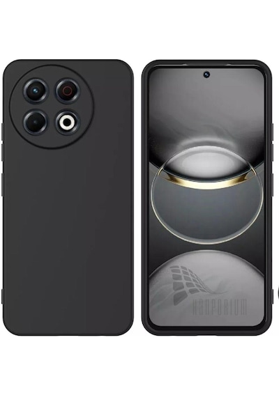 Tecno Spark 30 Pro Uyumlu Silikon Kılıf - Kamera Korumalı Esnek Pastel Renk Kapak - Siyah