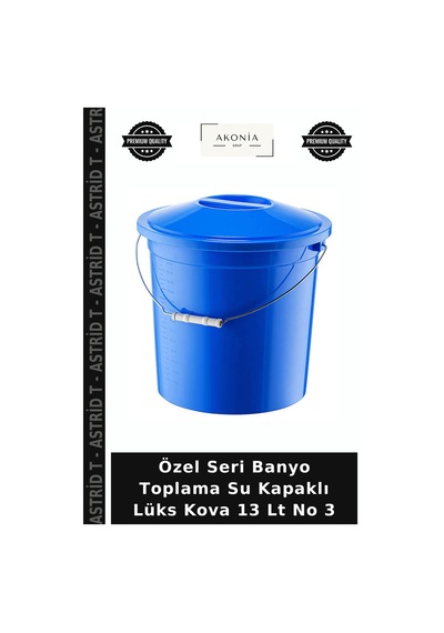 Özel Seri Banyo Toplama Su Kapaklı Lüks Kova 13 Lt No 3 Çok Renkli