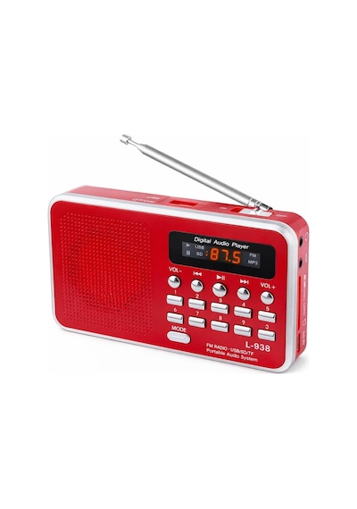 L-938 Şarjlı Taşınabilir Fm Radyo Dijital Ekranlı Usb/tf/sd/aux Destekli Bl-5c Bataryalı 55416574