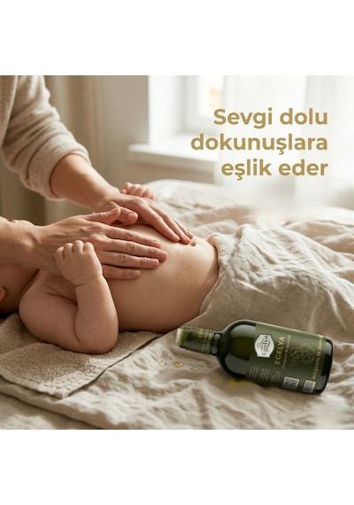 Egelya Bebek Zeytinyağı 500 Ml 0,2 Asit, Ödüllü, Natürel Sızma Ek Gıdaya Geçişe Uygun, Bebek Masaj Yağı