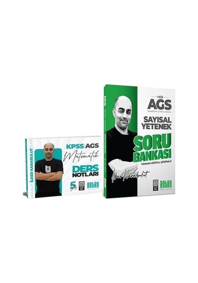 2026 Ags Sayısal Yetenek Matematik Soru Bankası + Ders Notu 2li Set