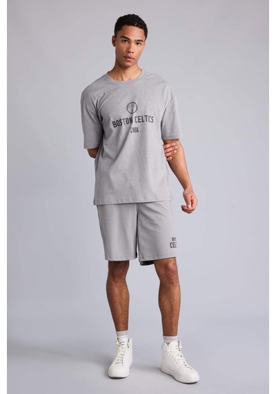 Defacto Nba Boston Celtıcs Standart Fıt Şort G0920ax26smgr67 Gri-gr67