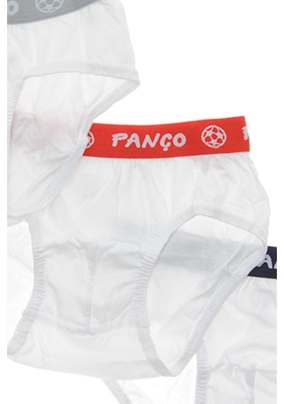 Panço Erkek Çocuk Beyaz 3'lü Slip Çamaşır Seti