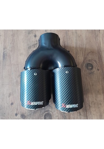 AKRAPOVİÇ 90 MM ÇİFTLİ SOL İÇİ KROM KARBON KAPLAMA