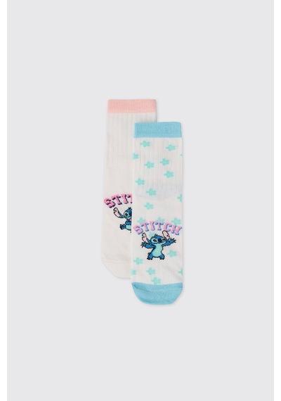 Panço Kız Çocuk Renkli Stitch Çorap 2612gk11015