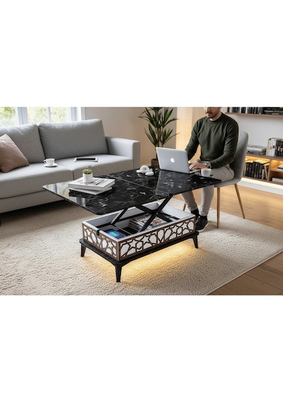 Msy Home Paris Akıllı Sehpa Sihirli Sehpa 3 Kademeli Orta Sehpa Açılabilir Sehpa Yemek Masası Siyah Msy Home Paris Akıllı Sehpa Sihirli Sehpa 3 Kademeli Orta Sehpa Açılabilir Sehpa Yemek Masası Siyah