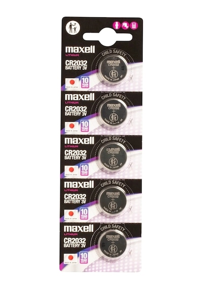Özel Pil Maxell Cr2032 3v Lityum Bios Baskül Terazi Pili 5 Li Kartela 5 Adet