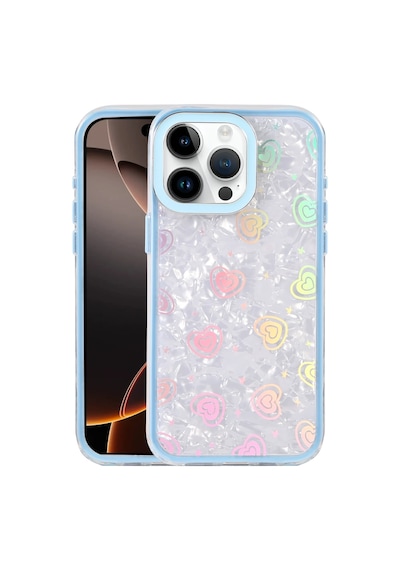 Newface - 709 - Apple Apple iPhone Uyumlu 16 Pro Max Lumi Desenli Kapak - Edntrend - - Mavi