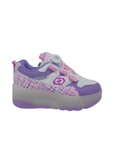Zerhan 9625 Kız Çocuk Lila Işıklı Patenli Tekerlekli Sneaker Spor