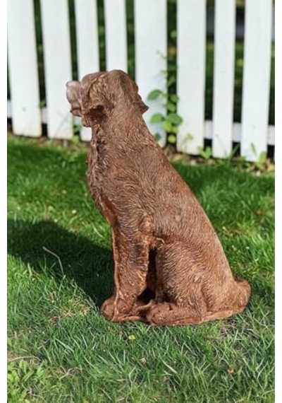 Dekoratif 35cm Kahverengi Çoban Köpeği Ev Balkon Bahçe Dekorasyon Bohem Biblo Heykel Diğer