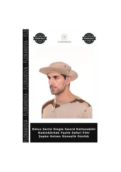 Floranova Delux Serisi Single Sword Katlanabilir Kadın&erkek Yazlık Safari Fötr Şapka Unisex Güneşlik Günlük Çok Renkli