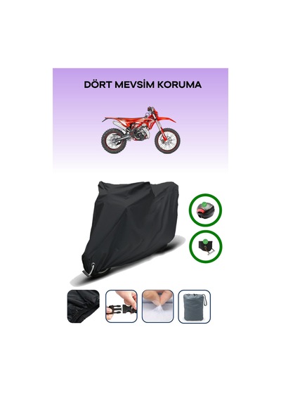 Siyah Arka Çanta Ve Kilit Uyumlu Beta Xtrainer Uyumlu Motor Brandası