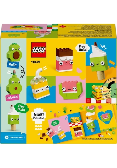 LEGO® Classic Yaratıcı Yiyecek Arkadaşlar 11039 - 4 Yaş ve Üzeri Çocuklar için Yaratıcı Oyuncak Yapım Seti (150 Parça)