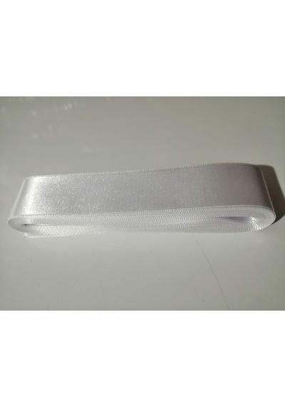 Abarta Saten Kurdele %100 Polyester-30mm 3cm -beyaz-8.30metre 3 Cm