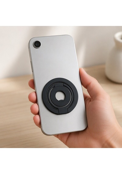 Zore Paris M102 Magnetik Ring Standlı Telefon Tutucu Siyah