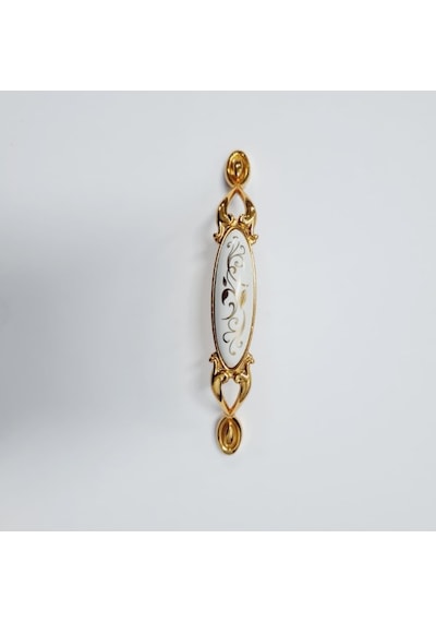 Miray 96 Mm Metal Gold Porselen Sarmasık Desenli / 5 Adet Altın