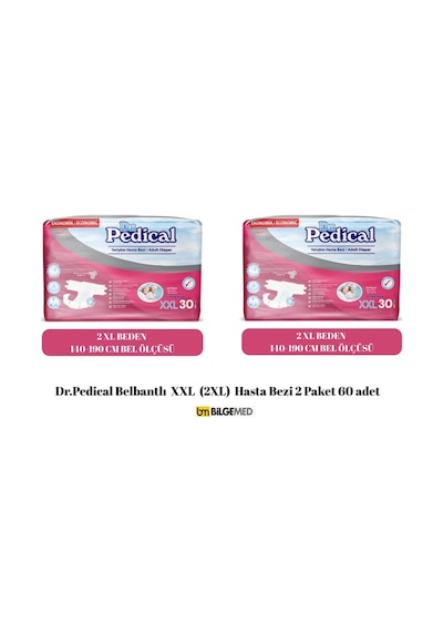 Dr. Pedical Belbantlı Tekstil Yüzey Hasta Bezi Xxl 60 Adet 2XL