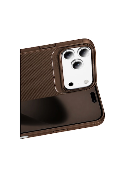 Apple İphone 18 Pro Auto Focus Karbon Kapak - Kahverengi