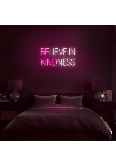 Belıeve In Kındness Yazılı Neon Tabela Pembe