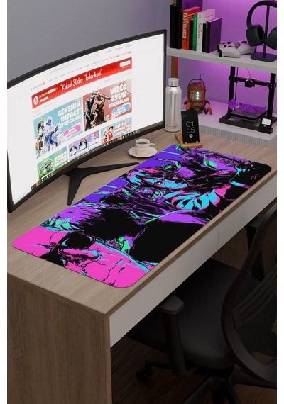 Kat Ana Zero Kaymaz Dikişli Kauçuk Oyuncu Mousepad V4 - 90x40 Xxl Gaming Mouse Pad Fare Altlığı