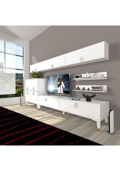 Decoraktiv Eko 8 Mdf Std Gold Tv Ünitesi Tv Sehpası Beyaz