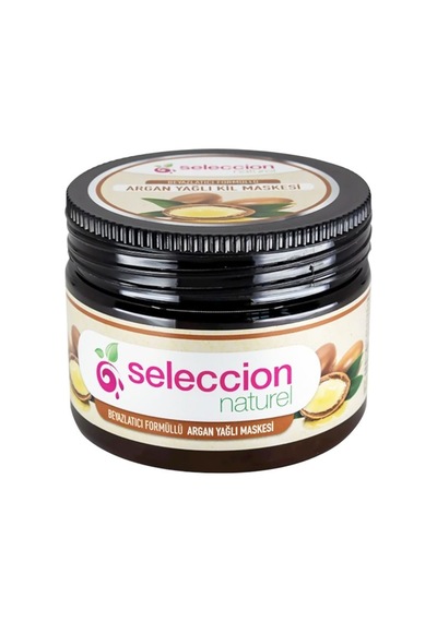 Seleccion Argan Yağlı Kil Maske 450 Ml Nemlendirici Ve Gözenek Temizleyici Kil Maskesi