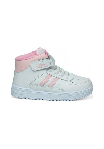 Ndrops 09-24 Deri Outdoor Kız Çocuk Spor Bot Beyaz Pembe 26-30 Beyaz