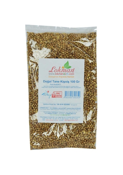 Kişniş Doğal Tane 100 Gr Paket