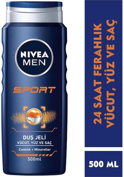 Nivea Men Saç Ve Vücut Şampuanı Sport 500 Ml 2 Adet