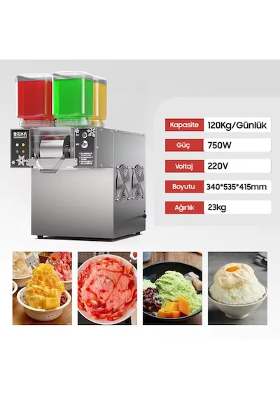 Jwbetter AC220V ZB-XBJ124FZ Kokteyl Milkshake Buz Kar Yapma Makinesi