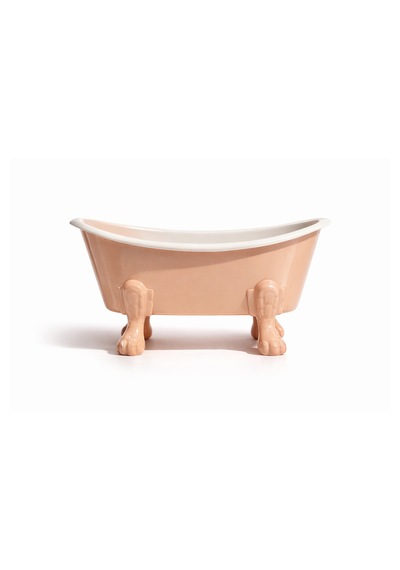 Dekoratif Metal Sabunluk Vintage Küvet Tasarım Banyo Sabunluk Banyo Lavabo Dekoru Açık Pembe