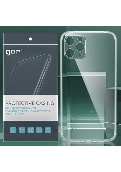 Gor İphone 11 Pro Max 6.5 İnch Kamera Korumalı Şeffaf Silikon Kılıf- 5775 Mh-hs3194-9089